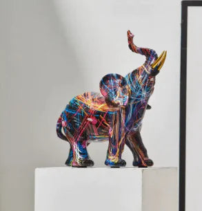 ChromaElephant - Vibrant Desk Art